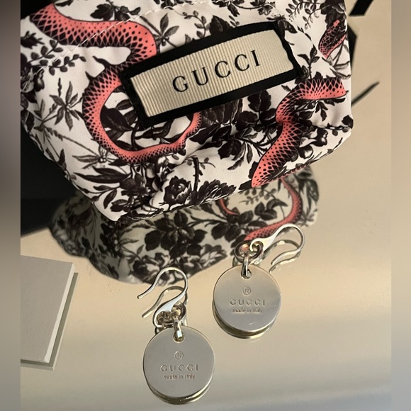 Gucci namesake trademark logo sterling silver earrings - Picture 4 of 6